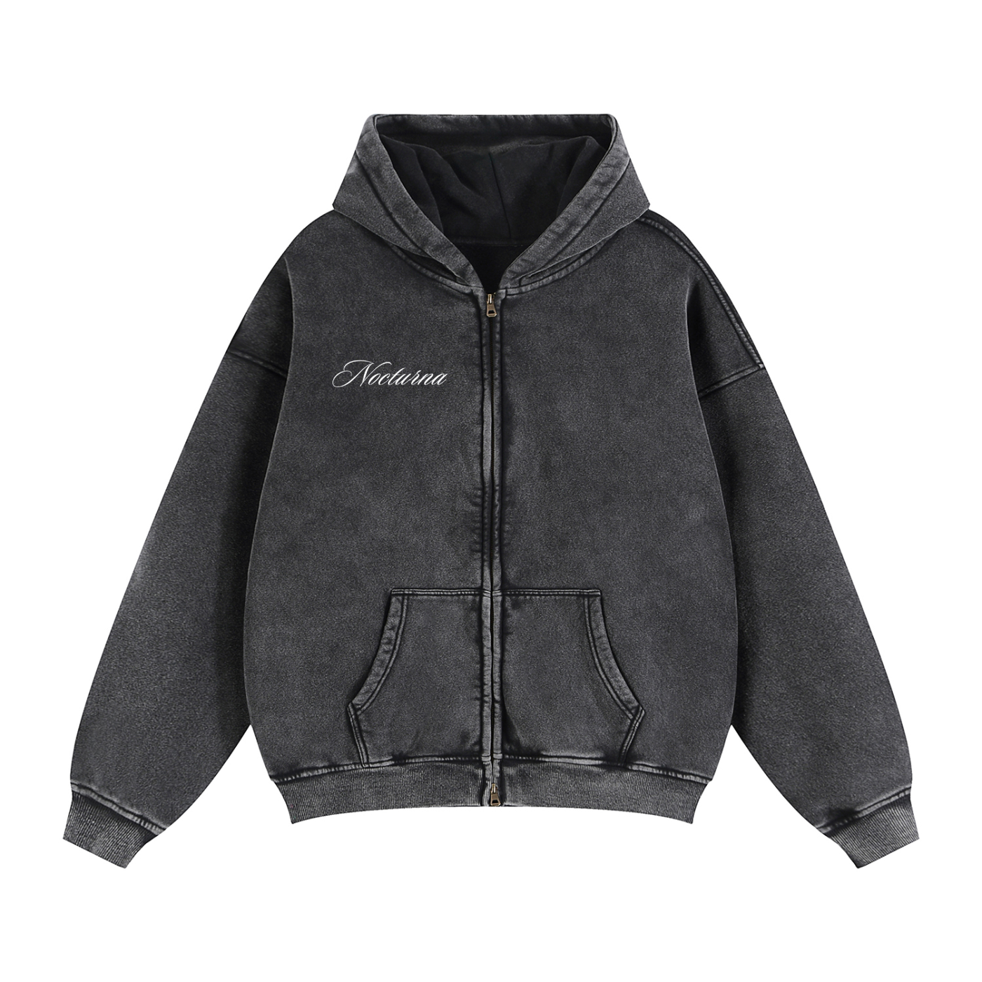 Double Zip-Through Boxy Fleece jacket
